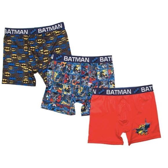 BATMAN DC COMIC SUPERHERO 3-Pack Boxer Briefs Underwear Size 6 - Picture 1 of 1